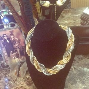 3 for$20 Silver and gold twisted necklace